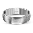 Load image into Gallery viewer, Simon G. White Gold Satin Finished High Polish Edge Wedding Band
