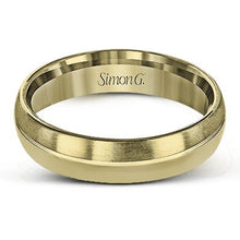 Load image into Gallery viewer, Simon G. White &amp; Rose Gold &quot;Brushed&quot; Two-Tone Men&#39;s Wedding Band
