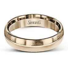 Load image into Gallery viewer, Simon G. White &amp; Rose Gold &quot;Brushed&quot; Two-Tone Men&#39;s Wedding Band
