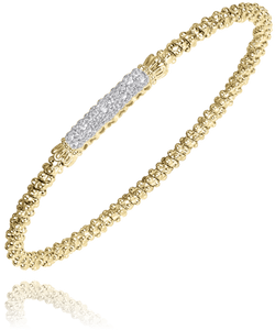 Vahan 14K Yellow Gold Petite Pave Diamond Bangle Bracelet