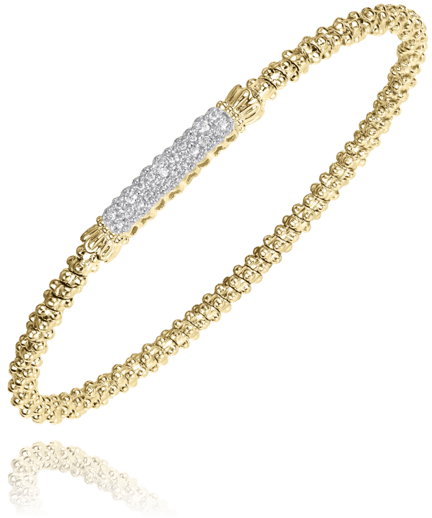 Vahan 14K Yellow Gold Petite Pave Diamond Bangle Bracelet