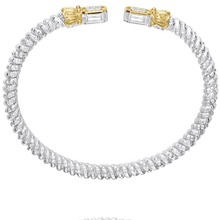 Load image into Gallery viewer, Vahan Sterling Silver &amp; 14K Yellow Gold Art Deco Windows Diamond Bracelet
