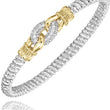 Load image into Gallery viewer, Vahan Sterling Silver &amp; 14K Yellow Gold Diamond Interlocking Twist Bracelet
