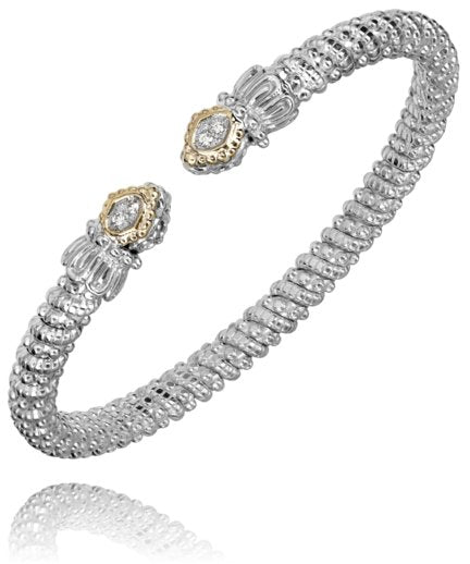 Vahan Sterling Silver & 14K Yellow Gold Diamond Pave 