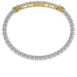 Load image into Gallery viewer, Vahan Sterling Silver &amp; 14K Yellow Gold Diamond Radiant Bangle Bracelet
