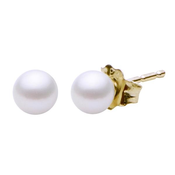 9ct Yellow Gold Cultured Pearl 4-4.5mm Earrings - Wilkinson Jewellers