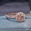 Load image into Gallery viewer, Artcarved &quot;Gianna&quot; Morganite Center Twist Shank Diamond Engagement Ring
