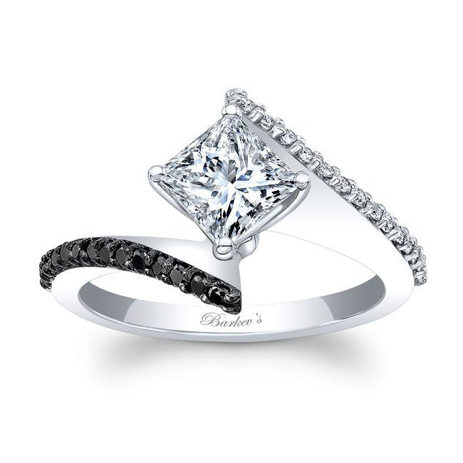 Barkev's Tension Twist Half Bezel Set Princess-Cut Diamond Engagement Ring - 14K White Gold
