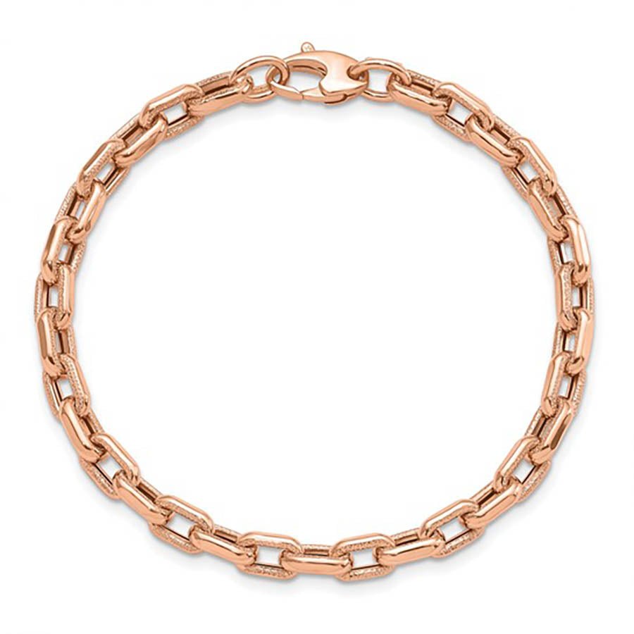 Ben Garelick 14K Rose Gold Rectangular Link High Polished Bracelet