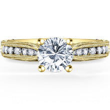 Load image into Gallery viewer, Kirk Kara &quot;Stella&quot; Twist Diamond Channel Set Engagement Ring
