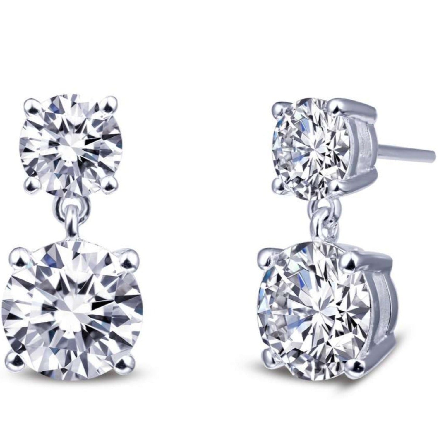 Lafonn Simulated Diamond Round Solitaire Dangle Earrings