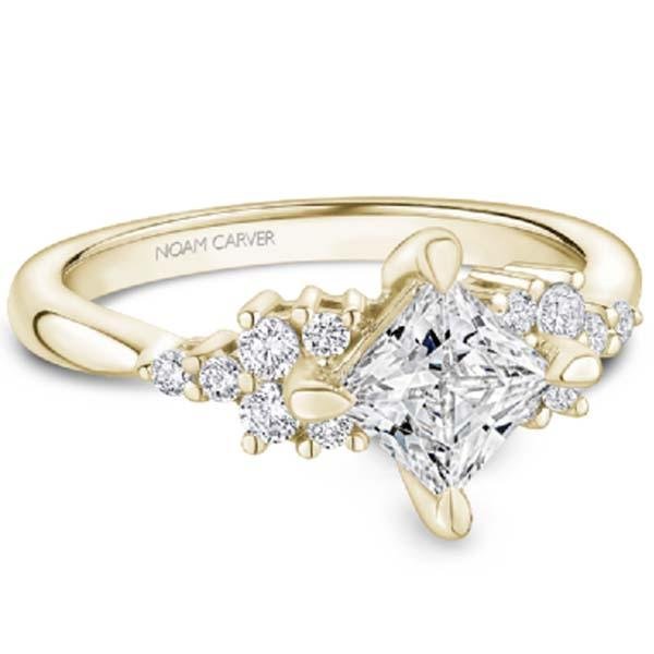 Buy Noam Carver Compass Set Princess Diamond Engagement Ring - Ben Garelick