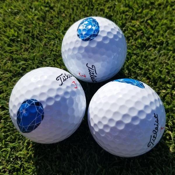 Sapphire Gemstone Graphic Titleist Golf Ball - Pack of Three | Ben Garelick