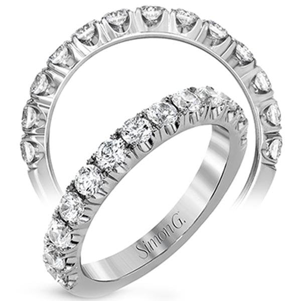 Simon G. Classic Prong Set U-Cut Diamond Wedding Band