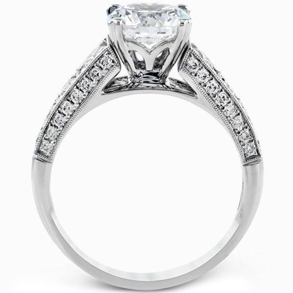 Simon G. Classic Side Stone Diamond Engagement Ring – Ben Garelick