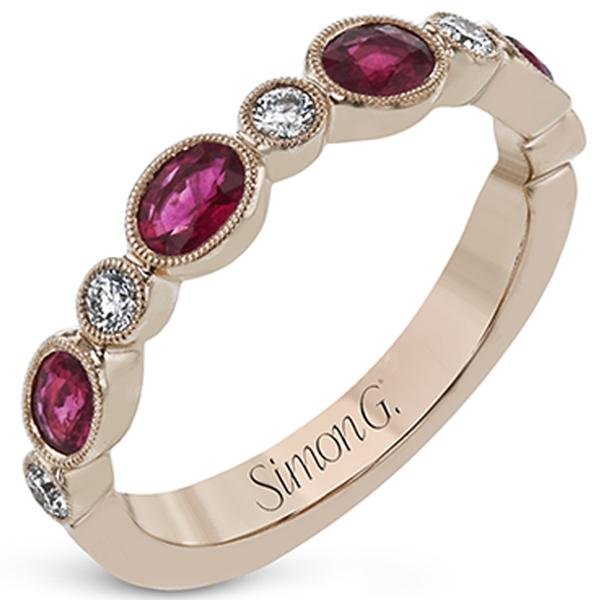 Ruby and diamond deals stackable ring