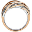 Load image into Gallery viewer, Simon G. Two-Tone Rose Gold Swirl Pave Diamond Ring
