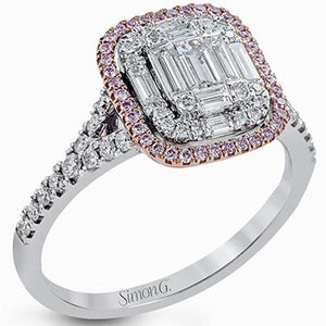 Simon G. White & Rose Gold Emerald Cut Diamond Ring | MR2621 – Ben Garelick